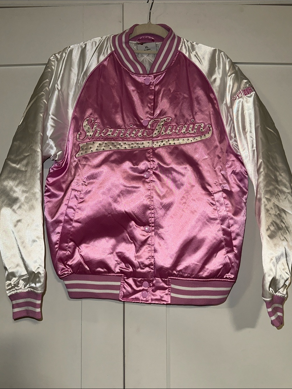 Authentic Shania Twain 2003-2004 “UP!” Tour Satin Varsity Bomber Jacket